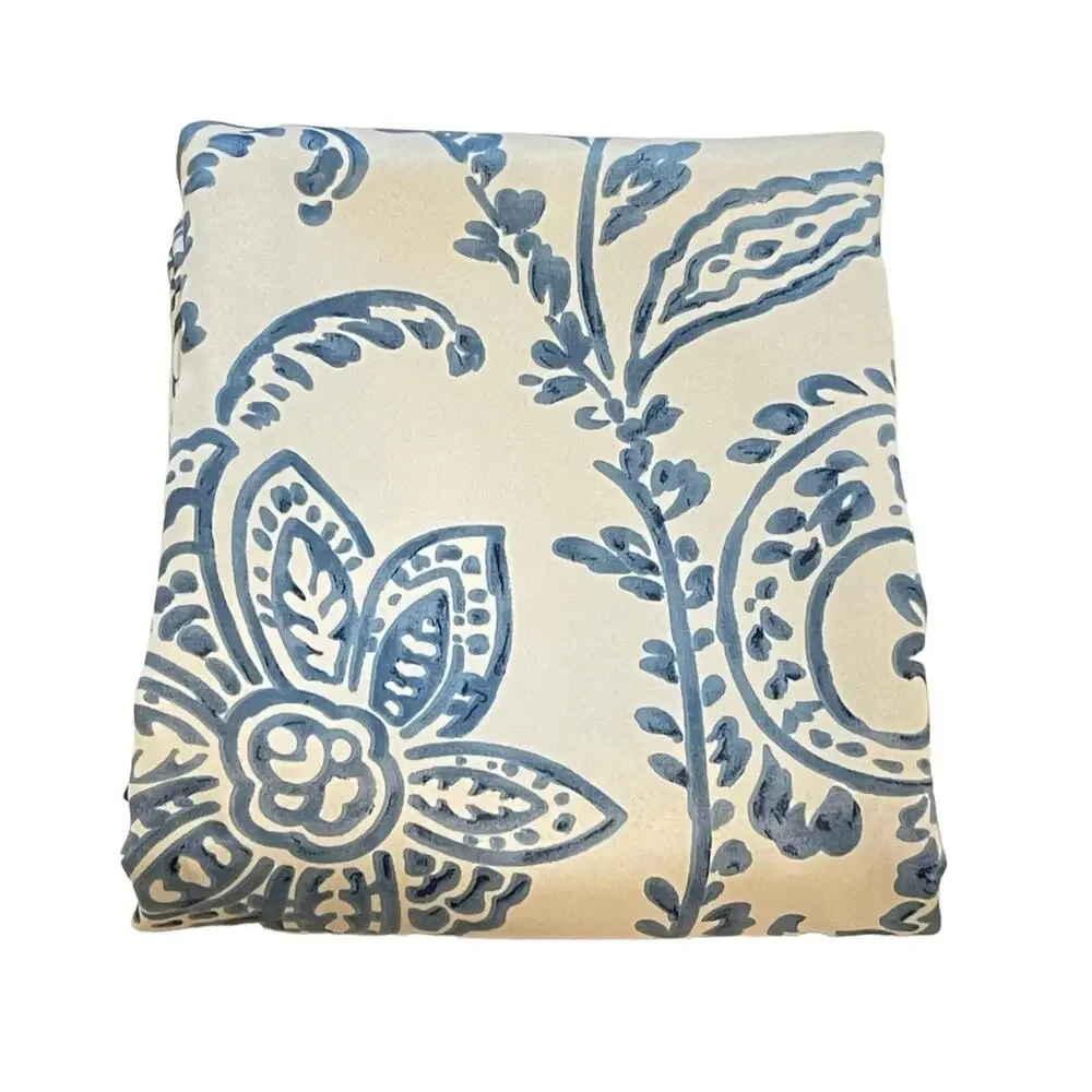 Tea Time China Blue Blackout Single Panel Curtain 50 x 84